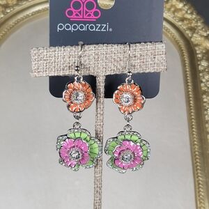Paparazzi Colorful Floral Earrings